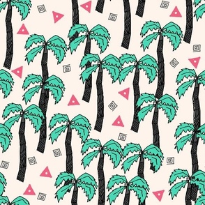 palm trees // palms palm print palm tree tropical pink and green cute summer exotic print