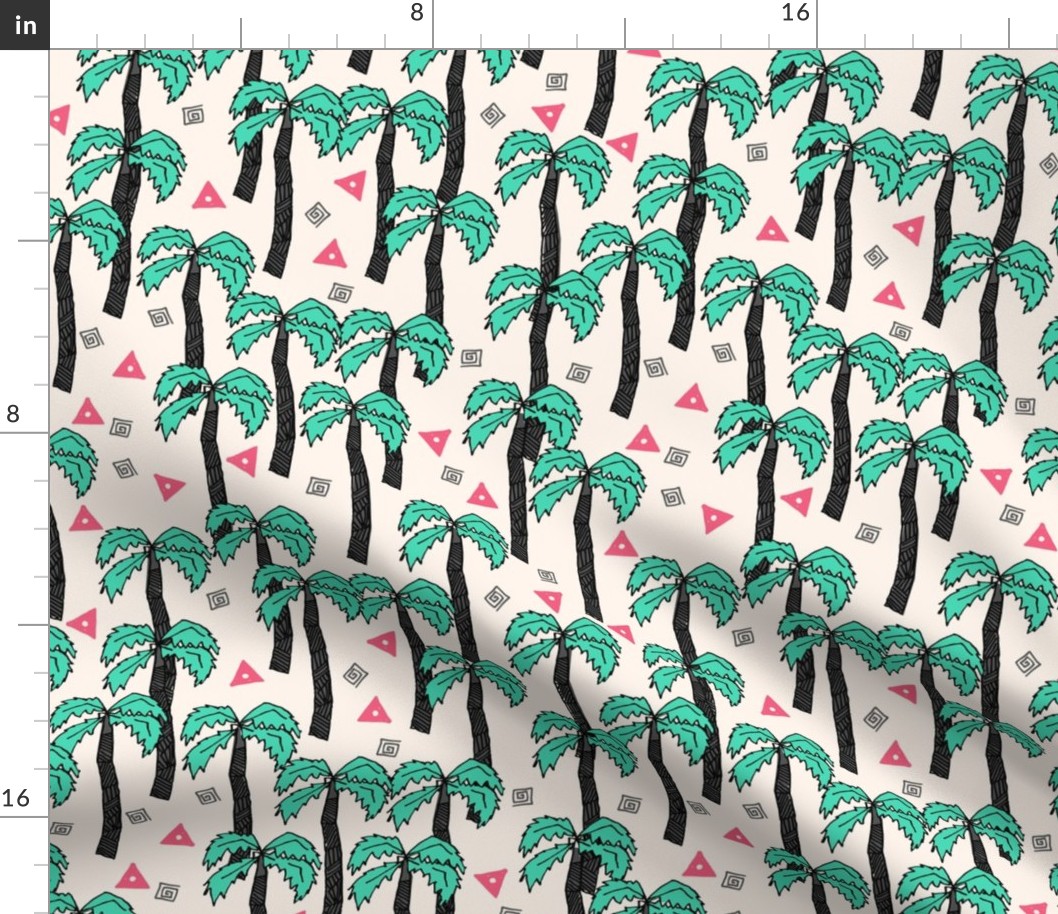 palm trees // palms palm print palm tree tropical pink and green cute summer exotic print