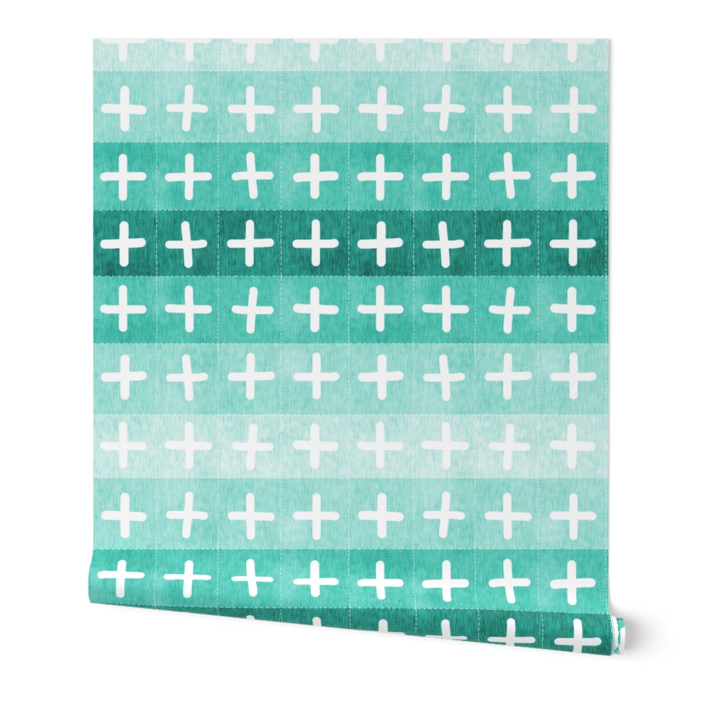 Farmhouse quilt (in aqua)