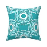 Flower - Teal - Reverse - large scale