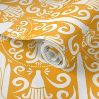 Rocket Science Damask (large orange)