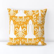 Rocket Science Damask (large orange)