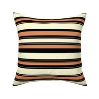 Peachy Black & White Nautical Stripe