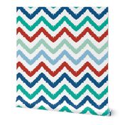 Colorful ikat chevron