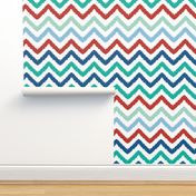 Colorful ikat chevron