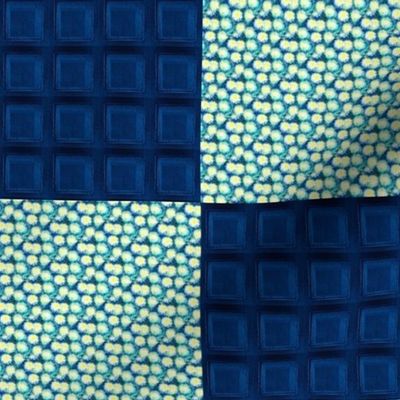 Blue Squares Starry Night Patchwork Quilt Blocks