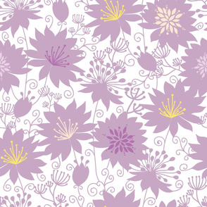 Purple shadow florals