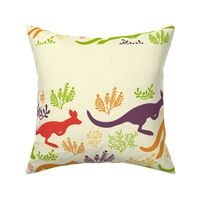 Jumping kangaroos matching border