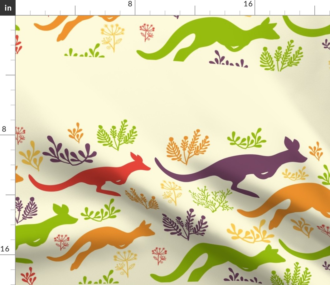 Jumping kangaroos matching border