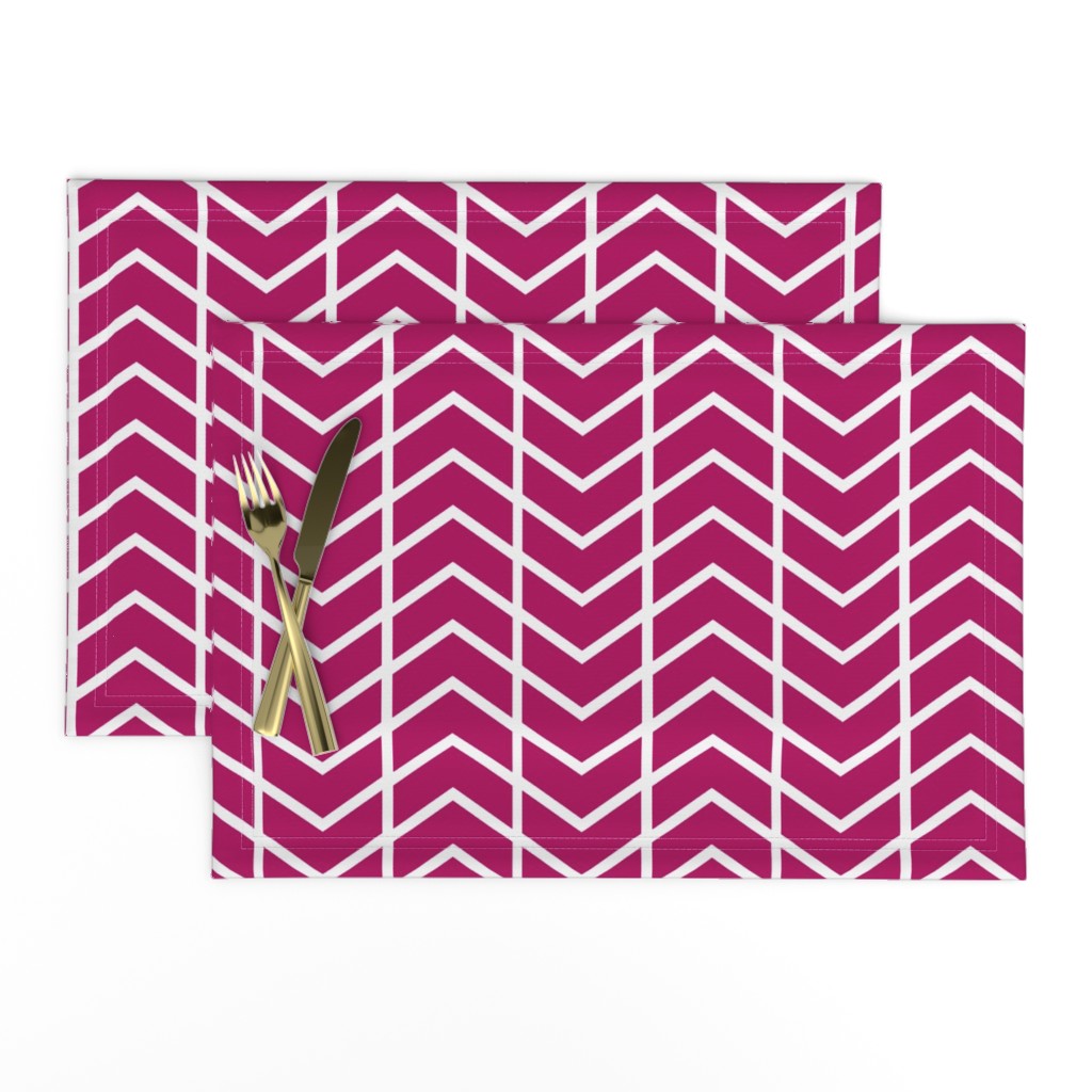 chevron stripe in Haute Pink