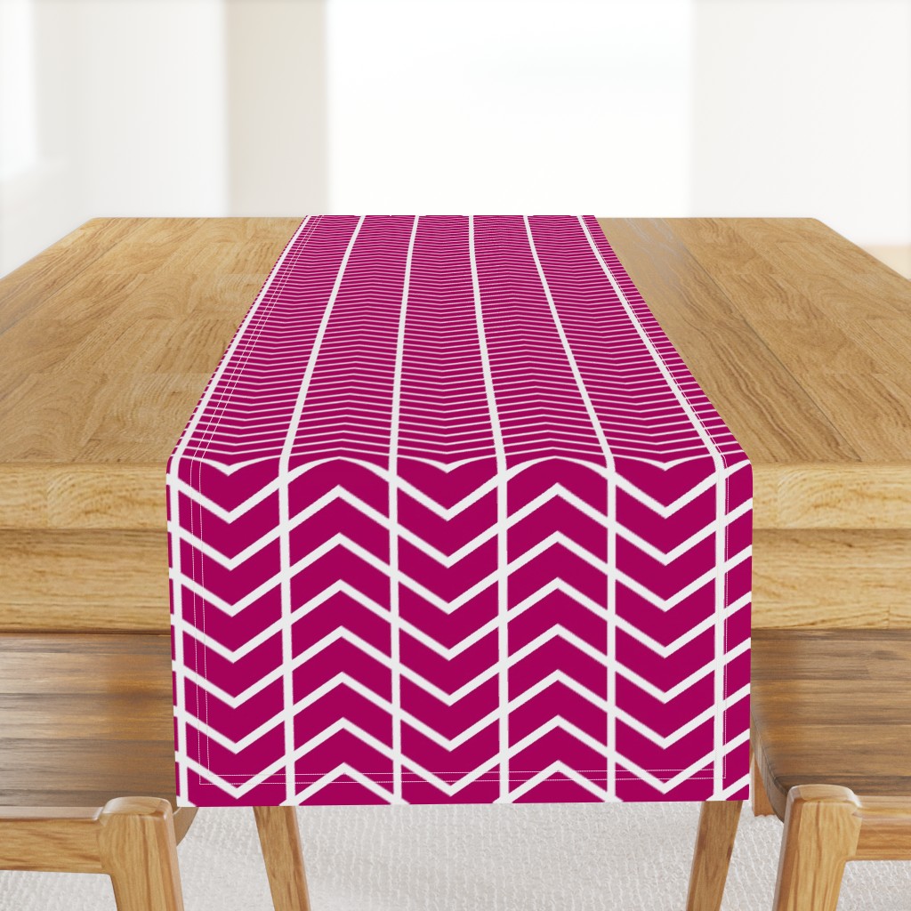 chevron stripe in Haute Pink