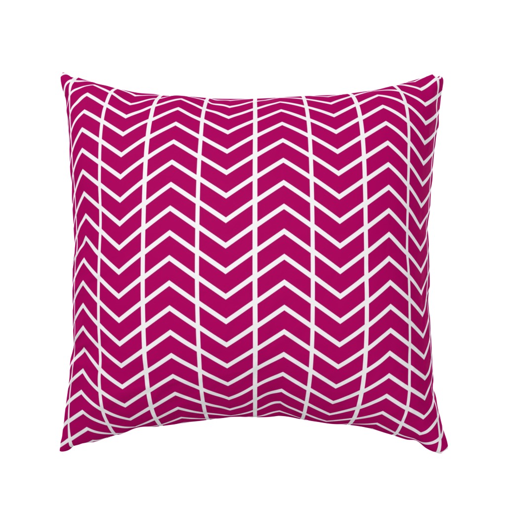 chevron stripe in Haute Pink