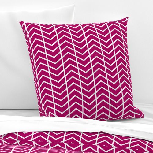 chevron stripe in Haute Pink