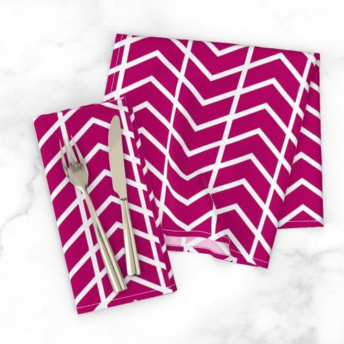 chevron stripe in Haute Pink