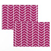 chevron stripe in Haute Pink