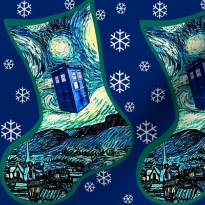 DIY Christmas Stockings Starry Night by Van Gogh