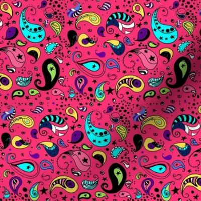 Colorful Paisley on Pink