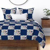 Colorful Paisley Quilt Blocks with Police Box Squares