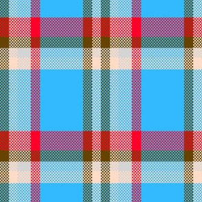 blue red Lumberjack Plaid checks tartan