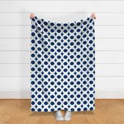 Navy circle Ikat