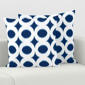 Navy circle Ikat