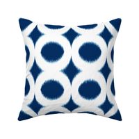 Navy circle Ikat