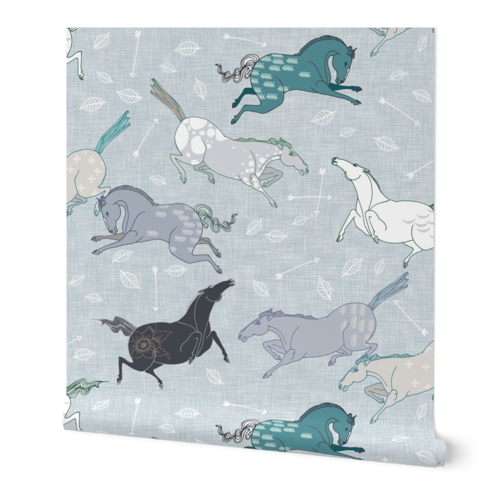 Wild horses Blue (small)