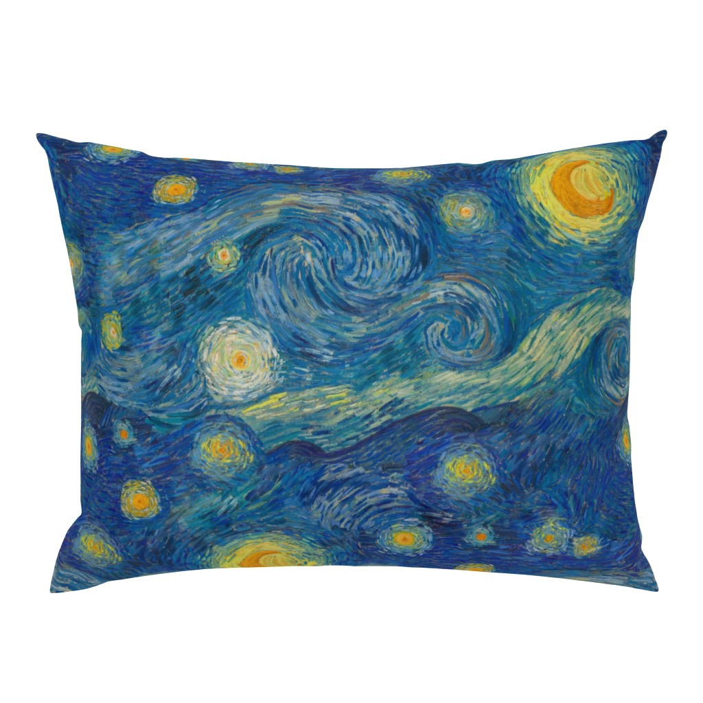 starry, starry night sky - bright colors (large 24" x 28.8" repeat)