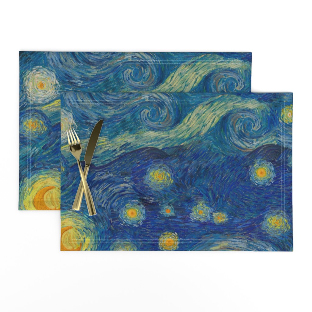 starry, starry night sky - bright colors (large 24" x 28.8" repeat)