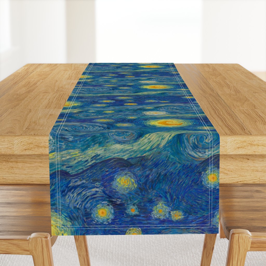 starry, starry night sky - bright colors (large 24" x 28.8" repeat)