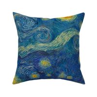 starry, starry night sky - bright colors (large 24" x 28.8" repeat)