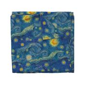 starry, starry night sky - bright colors (large 24" x 28.8" repeat)