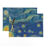 starry, starry night sky - bright colors (large 24" x 28.8" repeat)