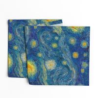 starry, starry night sky - bright colors (large 24" x 28.8" repeat)