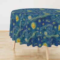 starry, starry night sky - bright colors (large 24" x 28.8" repeat)