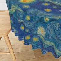 starry, starry night sky - bright colors (large 24" x 28.8" repeat)