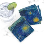 starry, starry night sky - bright colors (large 24" x 28.8" repeat)