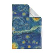 starry, starry night sky - bright colors (large 24" x 28.8" repeat)