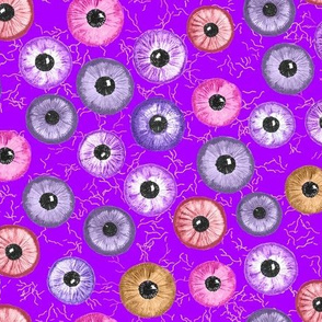 Ditsy Eyes (purples, blues, pinks, yellows)