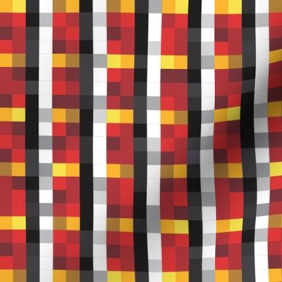 8-bit Tartan Red