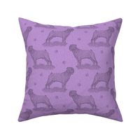 Rottweiler standing stamp - purple