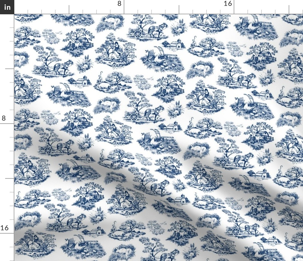 Countryside Toile Blue