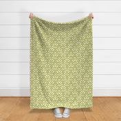 woodland damask olive large scale