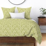 woodland damask olive large scale