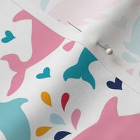 Colorful dolphins pattern