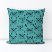 bear head //geometric bear head geo bear face andrea lauren design andrea lauren fabric