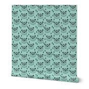 geo bear head // geometric bear mint kids blue boy nursery geometric 