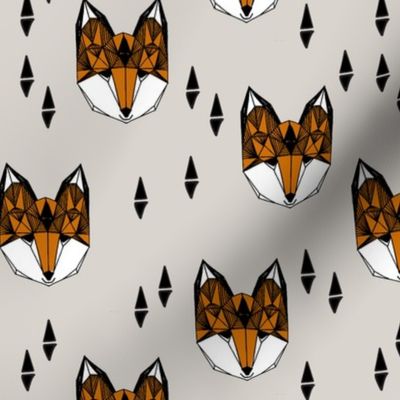 fox // geometric fox head kids baby nursery trendy kids grey baby boy gender neutral fox design for kids