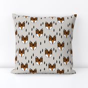 fox // geometric fox head kids baby nursery trendy kids grey baby boy gender neutral fox design for kids