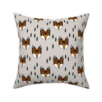 fox // geometric fox head kids baby nursery trendy kids grey baby boy gender neutral fox design for kids